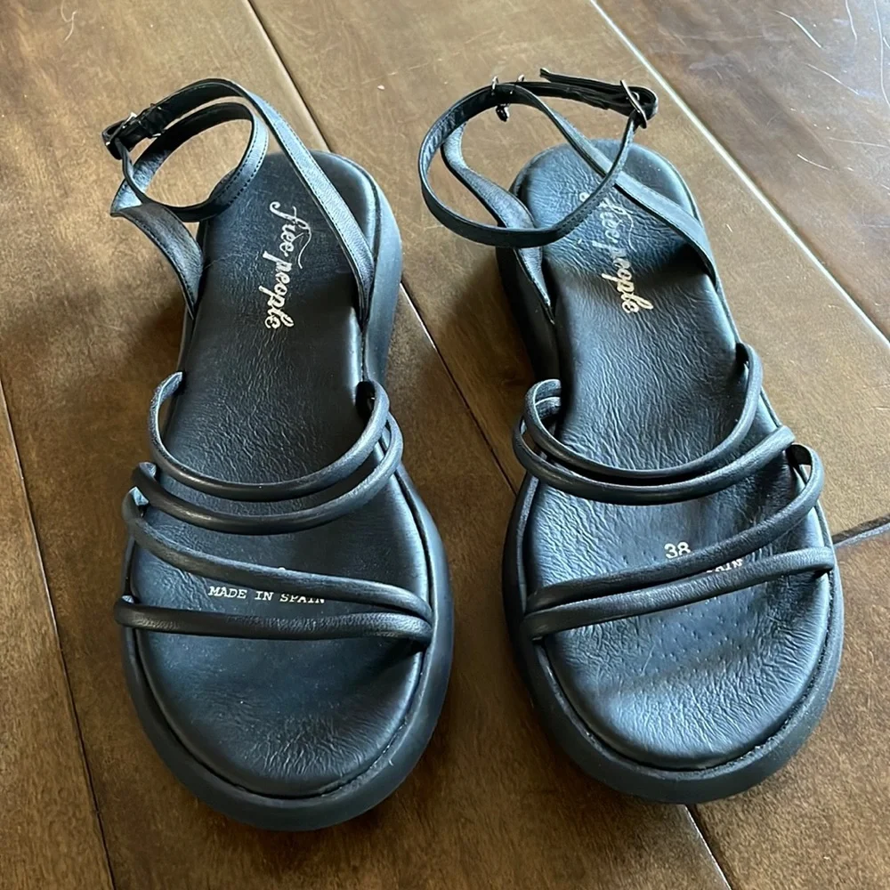 Free people Vivienne Strappy Sandals Black EU 38 US 8 - Picture 4 of 8